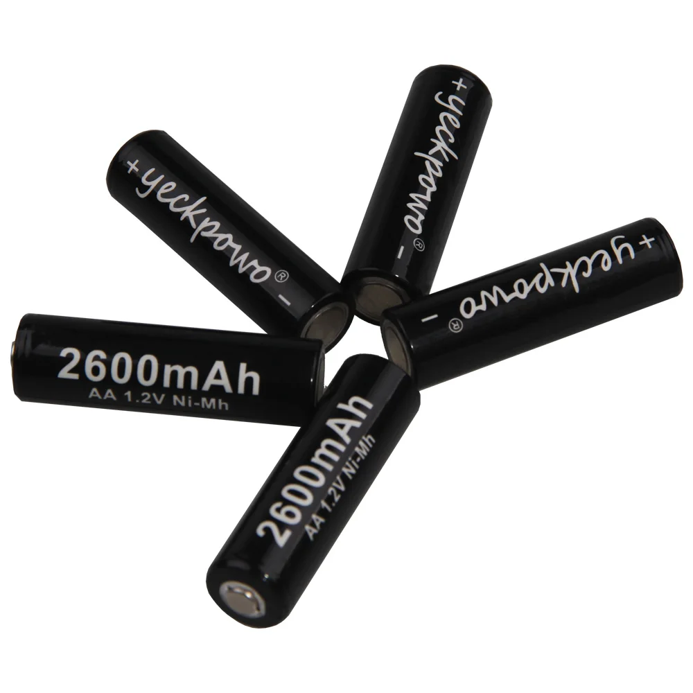 Yeckpowo AA аккумуляторные батареи 2A 1 2 V 2600mah nimh для камеры игрушечных автомобилей
