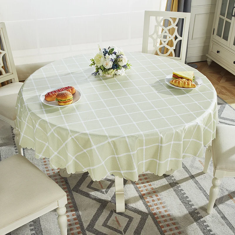 

Proud Rose Waterproof Round Table Cloth PVC Table Cover Oil-proof European Household Round Plastic Tablecloths