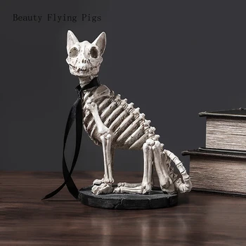 

Modern balloon dog statue abstract sculpture fashion balloon dog skeleton model resin craft sculpture art statue home decoration