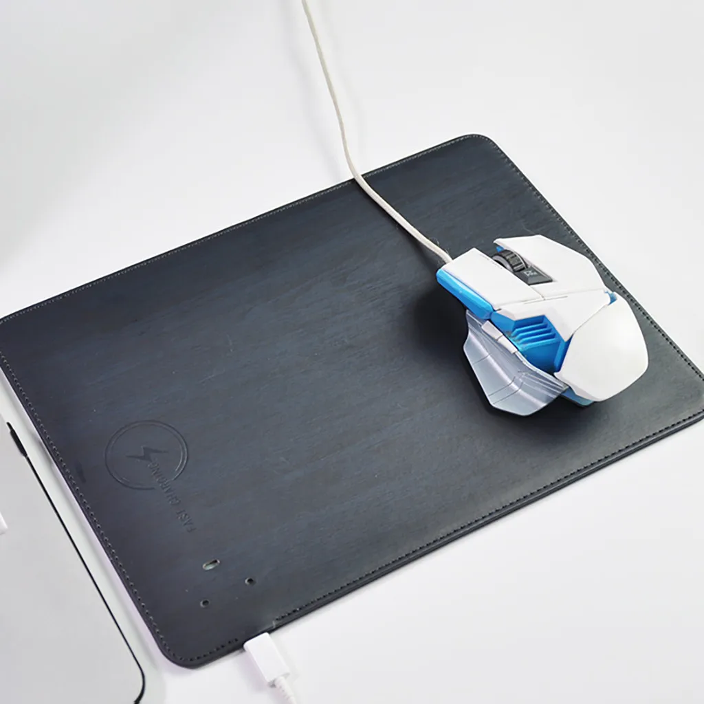 10 Вт Беспроводная зарядка USB+ Micro мыши, коврик для мыши 30x21x0,54 см 50 см кабель для передачи данных игровой компьютер ноутбук офисная мышь наручные Pad-L826