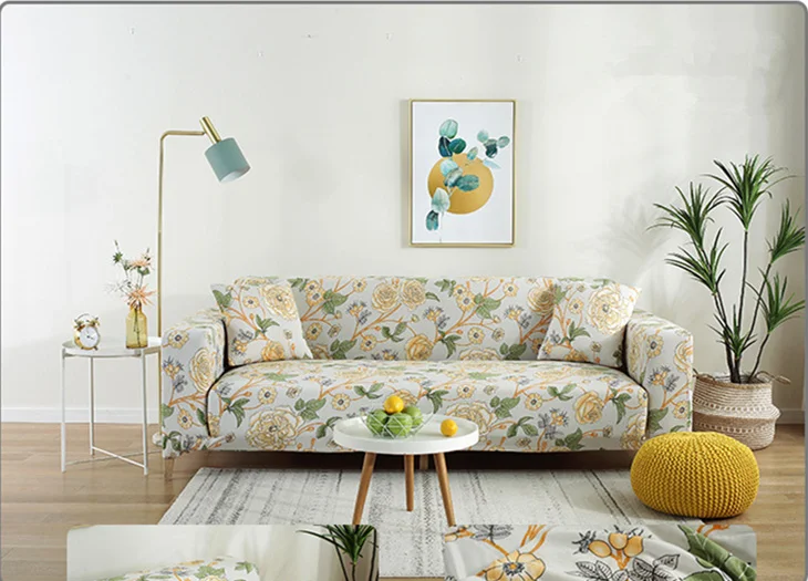 Красочные Цветочный принт Современное покрывало для дивана полиэстер эластичные диван Чехлы для кресел для стул для гостиной мебель защитная крышка - Цвет: sofa cover 04