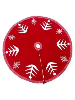 

95/120cm Christmas Tree Skirt Mat High Quality Knitting Snowflake Tree Skirt New Year Party Christmas Decorations For Home