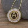 Hot Sale A-Z Initials 3 Colors Chooses Micro Pave CZ Letter Pendant Necklaces For Women Charm Chain Family Jewelry Gift ► Photo 3/6