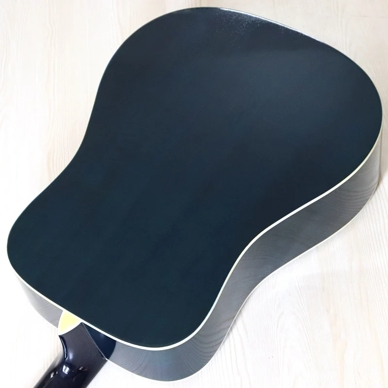 41 Inch 12 String Acoustic Guitar Spruce wood top Full size Design High gloss Finish Blue & Black color Folk Guitar