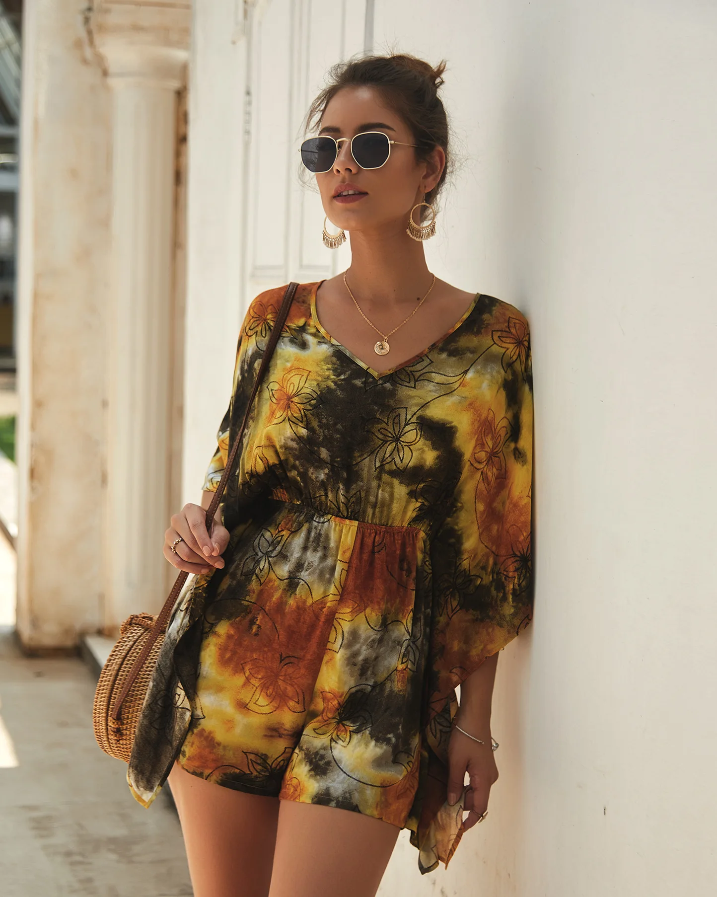 Пляжные Комбинезоны для женщин, комбинезон, Пляжная туника, накидки для прогулок, саронг, туники, Ups, парео, Пляжная накидка, платья, платье-туника