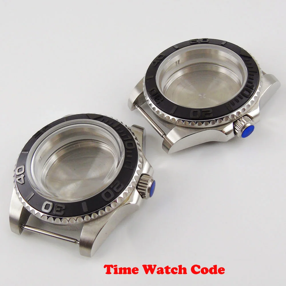 

40mm 316L Solid Watch Case Accessories Fit NH35 NH36 NH34 Movement Sapphire Glass or Domed Mineral Glass Ceramic Bezel