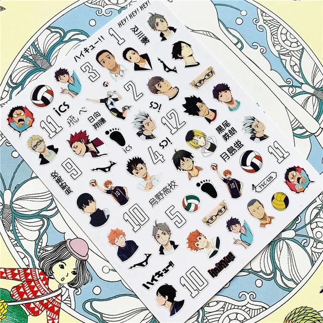 TSC-293 TSC-287 Japanese cartoon anime clown character 3D Back glue Nail Art Stickers Decals Sliders Nail ornament decoration TSC-125 N