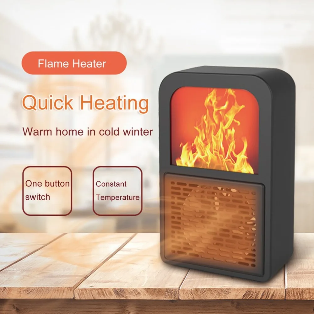 Креативный портативный вентилятор офисный спальня электронный камин нагреватель 3D Пламя нагреватель Домашний Настольный обогреватель