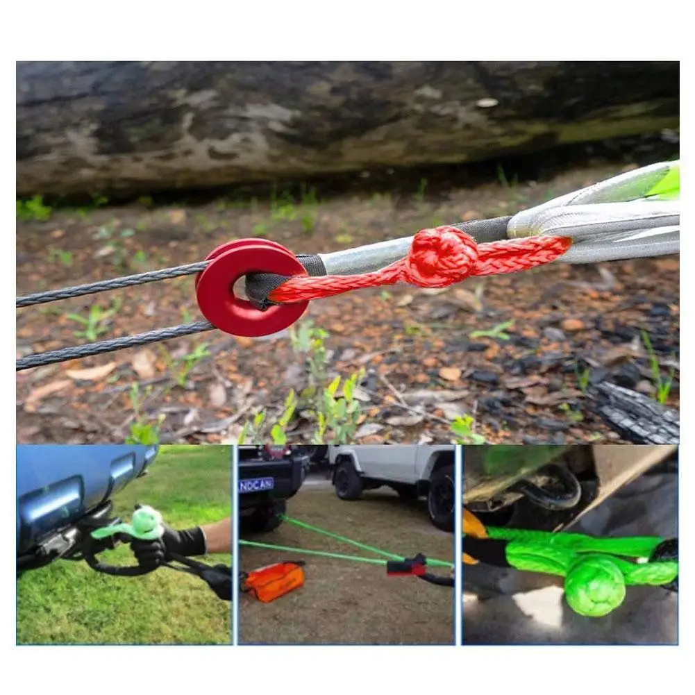 Recovery Ring Trucks Towing Rope Loop Snatch Block Winch 41000lb Strap Hook Off Accessories Shackles ATV Road Pulley Car Ca S4R9