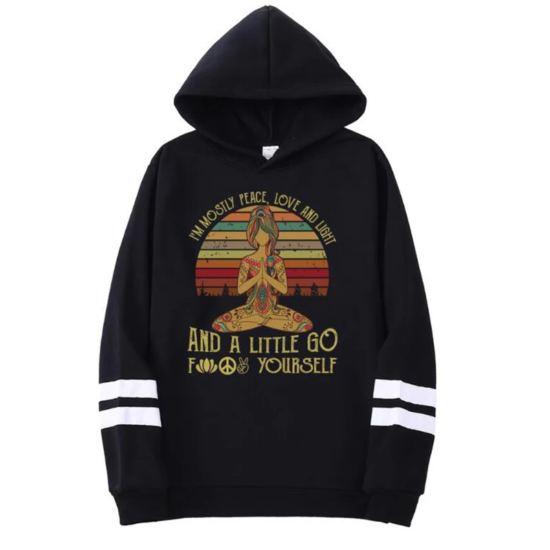 I'm Most Peace Love and светильник, женская повседневная одежда, женская зимняя одежда, толстовки с длинным рукавом, свитер с круглым вырезом