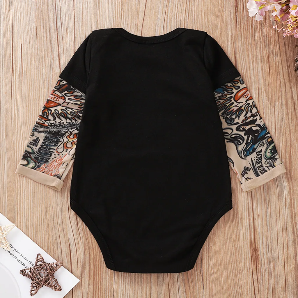 Halloween Costume Newborn Baby Skeleton Print Romper Long Sleeve Romper for Baby Girls Boys Baby Breathable And Comfortable Suit