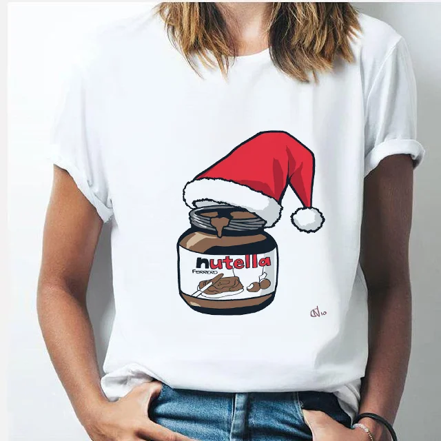 Женская футболка с принтом nutella Kawaii в стиле 90 х Harajuku Ullzang модная графическим милая