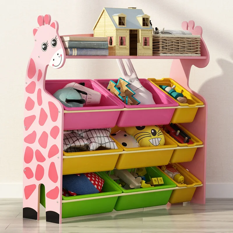 

Children's toys storage cabinet baby bookshelf multi-layer large-capacity cabinet toy rack storage rack
