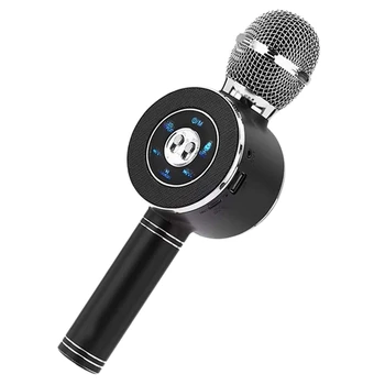 

Wireless Bluetooth Karaoke Microphone K Song KTV Live Computer Smartphone Microphone(Black)