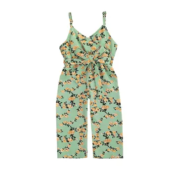 

Infant Baby’s Summer Romper Leopard Print Spaghetti Strap Sleeveless Backless Long Jumpsuit for Toddler Girl 1-6 Years