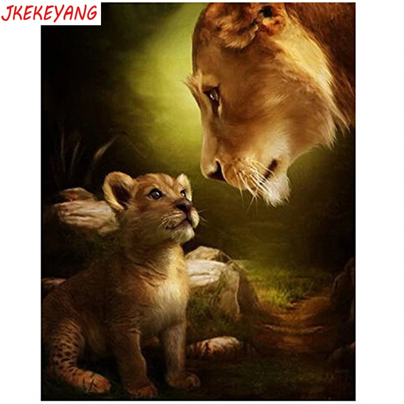 5D DIY квадрат/круглый Алмазная картина льва king Вышивка крестом Узор Стразы J2319 | Дом