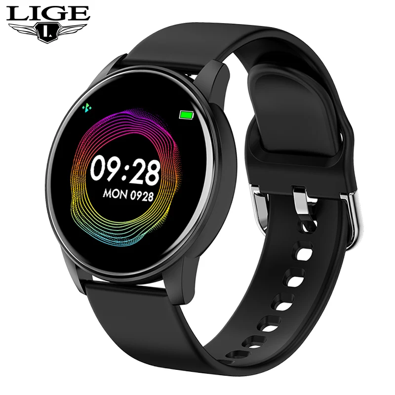 

LIGE Men Women Smart Watch Sport Waterproof Fitness Tracker For Android ios Heart Rate Blood Pressure Monitor Reloj inteligente