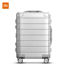 Xiaomi metal carry-on bagagem 20 polegada mi viagem de negócios moda mala casual prata
