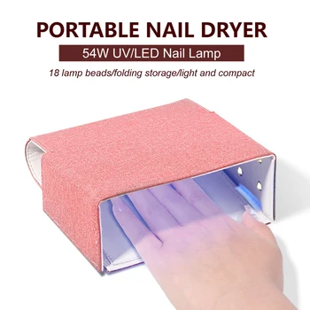 

54W Nail Dryer Foldable Fast Curing LED Nail Lamp Gel Varnish Curing Machine Nail Art Salon Manicure Tools Nair Dryer Lamp