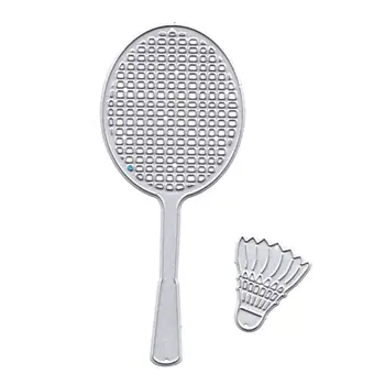 

Badminton Racket Metal Cutting Dies Stencil DIY Scrapbooking Album Stamp Paper Card Embossing Crafts Decor