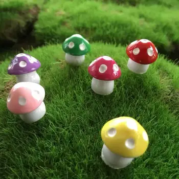 

12 Pieces Of doll House Decoration Fairy Tale Garden Colorful Little Mushroom Micro Landscape Flower Pot Bonsai Crafts Ornaments