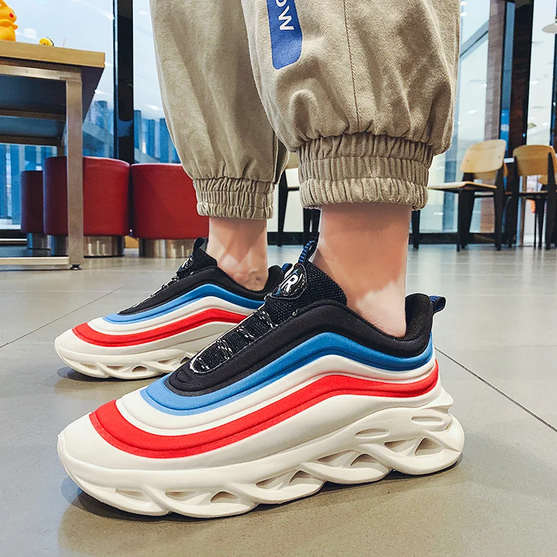 

Fashion Men's Gym Shoes Breathable Non-slip Running Shoes Knife Jogging Sneakers Comfortable Casual Sport Shoes