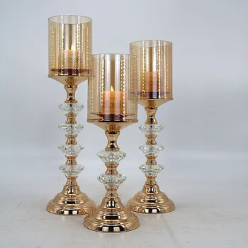 

Free shipping 2020 beautiful Classic Glass Candle Holder Wedding Bar Party Home Decor Decoration Fashion Candlesticks