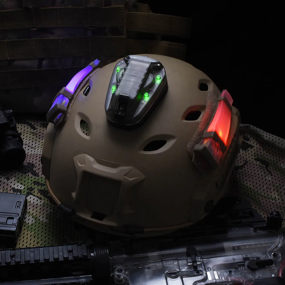 WADSN страйкбол спортивный шлем вспышка светильник HEL STAR 6 GEN 3 сигнал зеленый красный ИК стробоскоп лампа водонепроницаемый военный спасательный шлем светильник