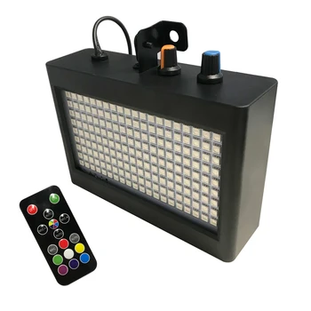 

180 LEDs Strobe Flash Light Portable 35W RGB Remote Sound Control Strobe Speed Adjustable for Stage Disco Bar Party Club
