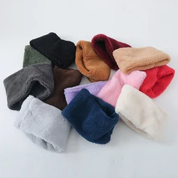 Winter Plus Fleece Snood Fashionable Solid Color Casual Soft Comfortable Scarf Single Circle Neutral Thick High Neck Warm Snood
