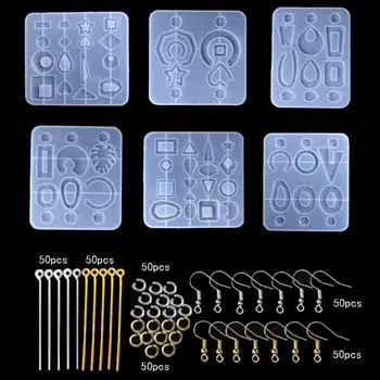 

1 Set Crystal Epoxy Resin Mold Earring Pendent Casting Silicone Mould Craft Tool 83XF