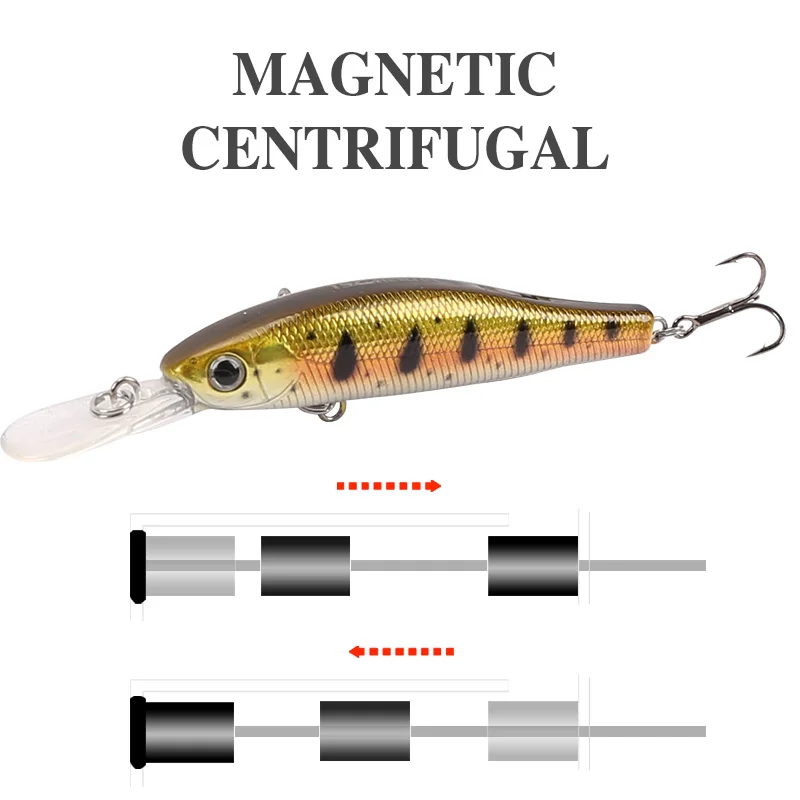 TSURINOYA Suspend Minnow рыболовная приманка набор DW49 65 мм 5,5 г 5 шт./3 шт. магнит центробежный плавающий водный Кривошип жесткие приманки воблеры
