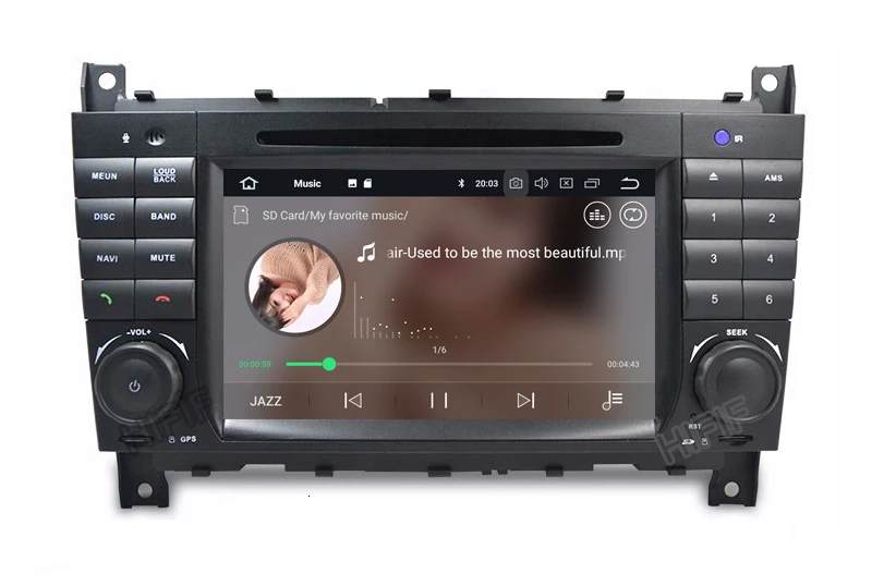 Flash Deal DSP 7" 2 Din Quad Core Android 9.0 Car DVD GPS For Mercedes/Benz C Class W203 2004-2007 C200 C230 C240 C320 C350 CLK W209 04-11 12