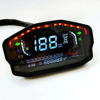 

Digital Odometer Fuel Level Display LCD Screen Speedometer Motorcycle Easy Install Professional LED Backlight For 2 4 Cylinders