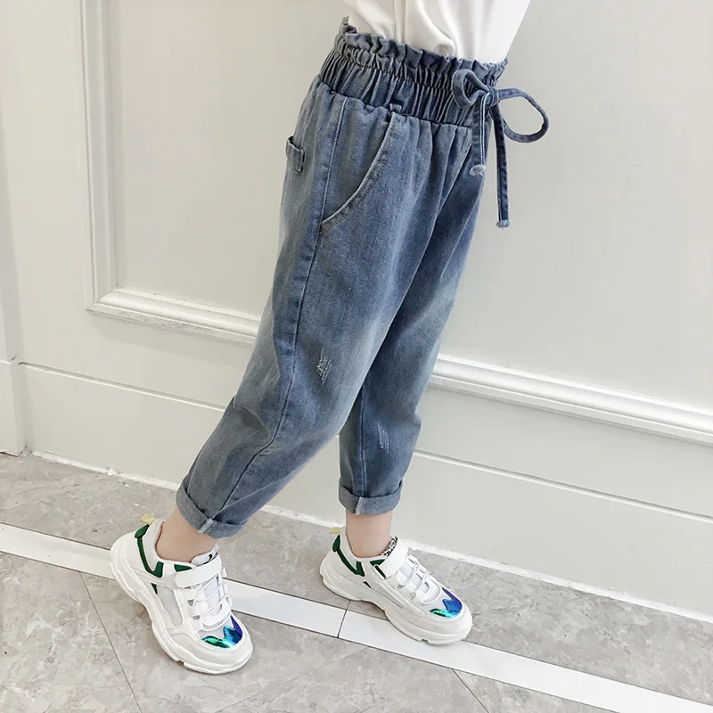 

Childrenswear Spring New Style GIRL'S Jeans Big Boy Children Baby Skinny Pants Slim Fit Casual Long Pants Fashion Child