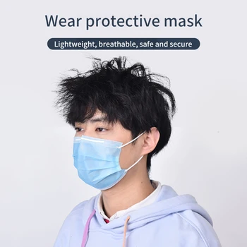 

10 pcs Disposable Mask 3 layers Non-Woven Breathable Anti Dust Mouth Mask Mouth-muffle Bacteria Face Masks