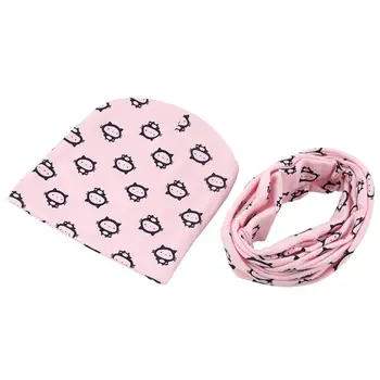 

Baby Hat and Scarf Set, Beanie Hat with Snood Scarf Neck Warmer for Infant Kids pink