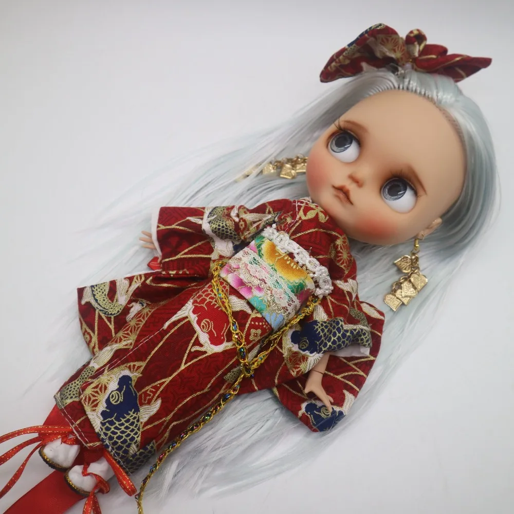 Кимоно для куклы Blyth, японская Одежда для кукол, одежда хорошего качества