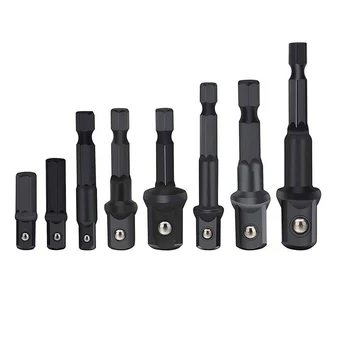 

8Pcs/Set Socket Adapter Hexagonal Shank Drill Bit Power Electric Screwdriver Extension Bar for quick change 1/4" chuck systems W