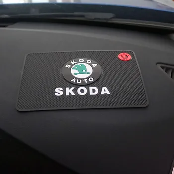 

Car Logo Anti Slip Mat Phone Holder Non-Slip Mat non slip Pad For skoda octavia fabia rapid yeti superb octavia a 5 a 7