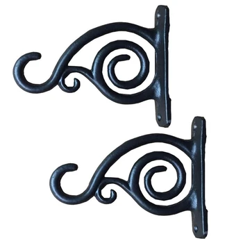 

2 PCS Hanging Plant Bracket Hook Iron Decorative Plant Hanger for Flower Basket Bird Feeder Wind Chime Lanterns