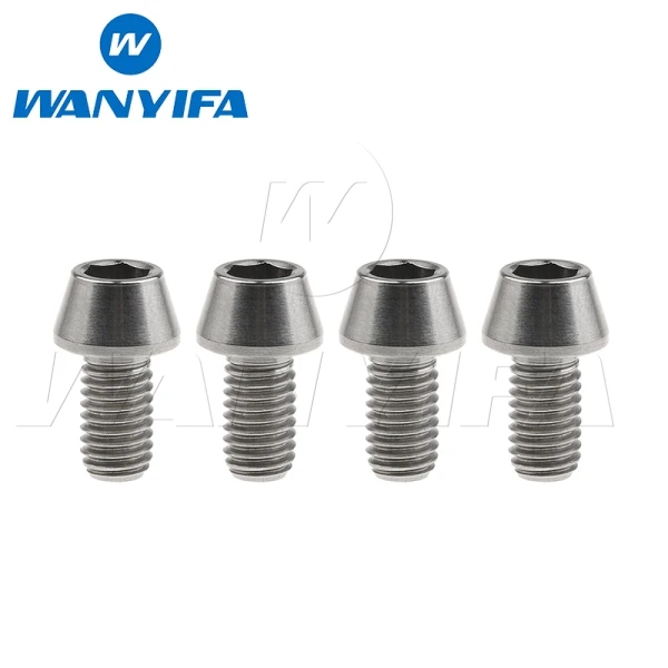 Велосипедные болты waniifa из титана/Ti M6X10 15 16 18 20 мм коническая головка шестигранные винты части цикла