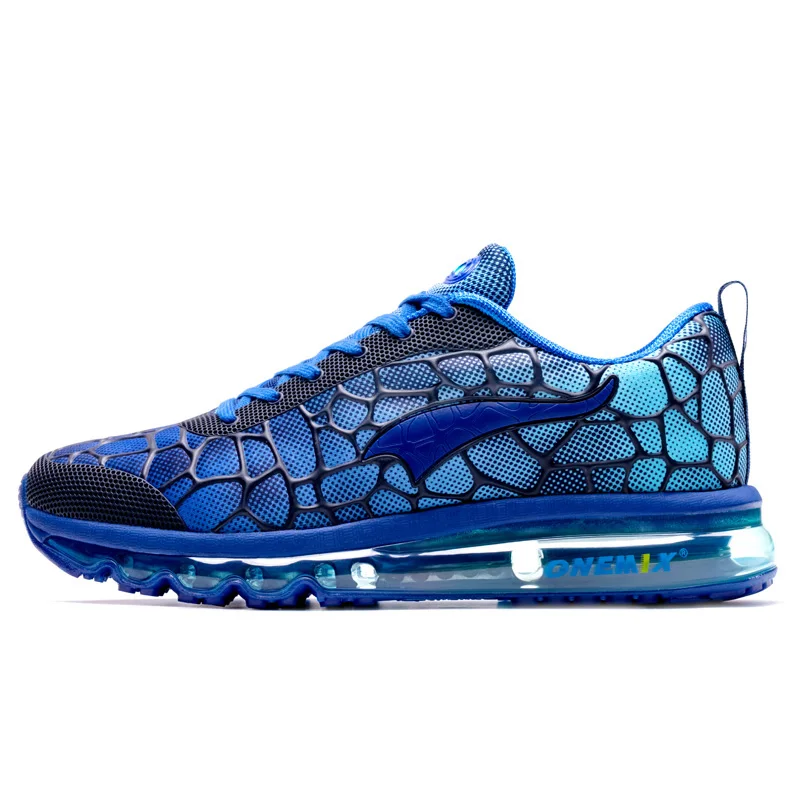 ONEMIX running shoes men's air shoes breathable outdoor sports light buffer walking shoes professional sports shoes size 39-47 - Цвет: Blue-1096