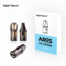 3 Pieces/ Pack New Vapor Storm Ares Pod Empty Cartridge Refillable 1.6ml Top Filling Mesh Coil Cotton 1.3ohm Magnet Pod Atomizer