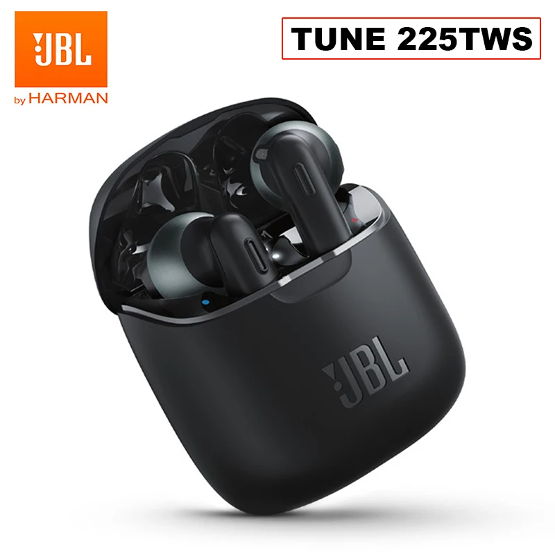 JBL TUNE 225TWS True Wireless Bluetooth Earphones T225TWS Noise Reduction Stereo Earbuds Bass Sound Headphones Mic Charging Case