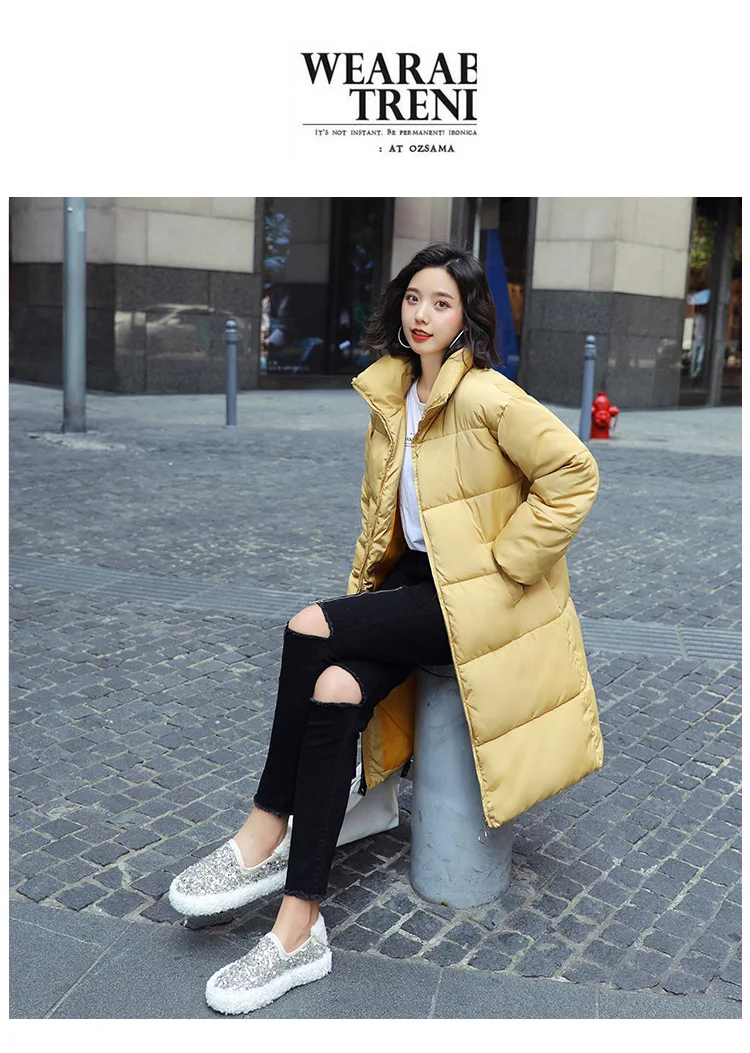 Photo Shoot Winter New Style Cotton-padded Clothes Women's Mid-length Cotton-padded Clothes Women's down Jacket Cotton-padd