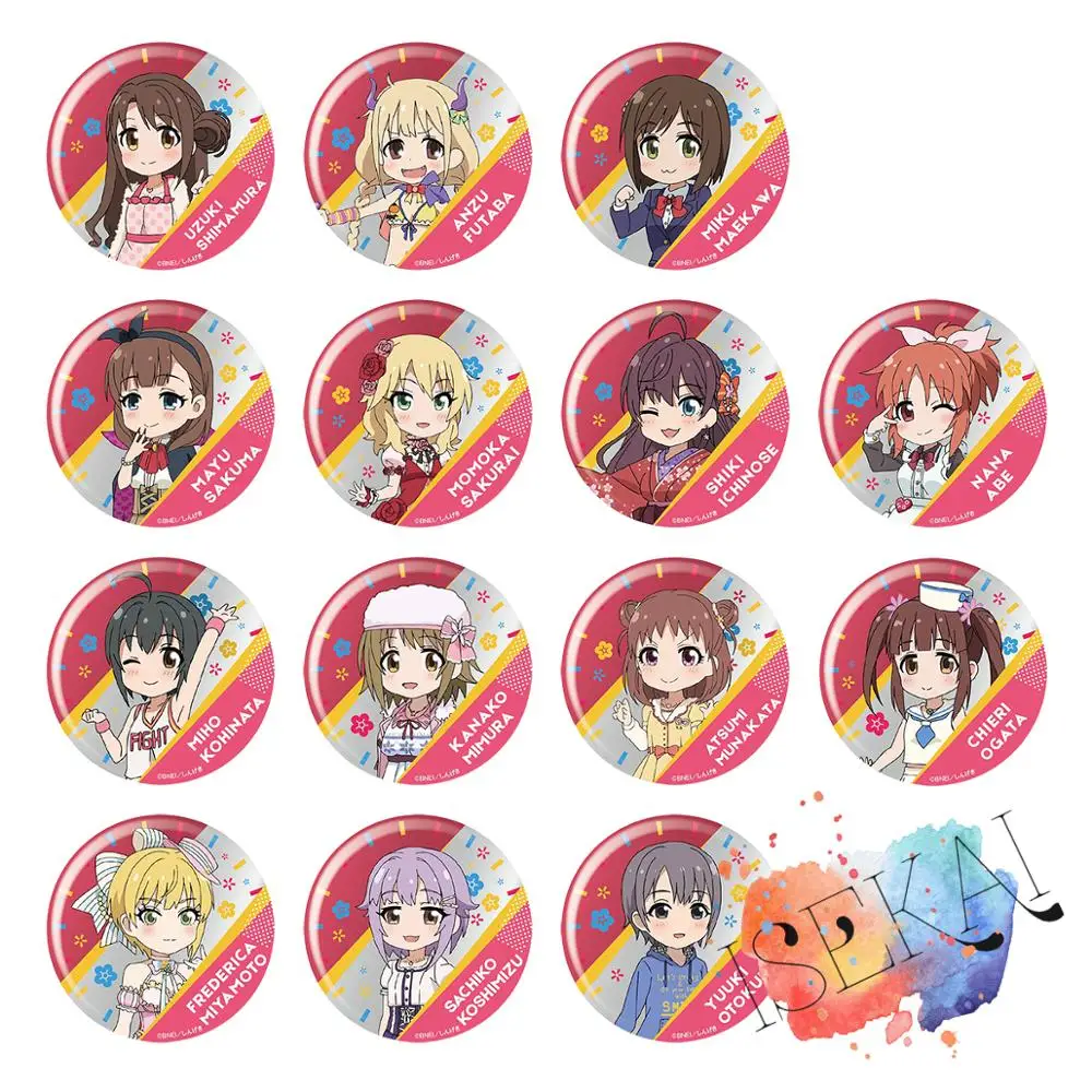 Милая металлическая брошь значок для девушек IDOLM @ STER из аниме Idolmaster