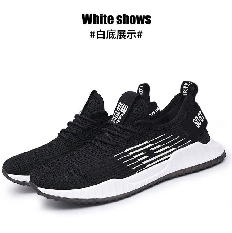 

New Style MEN'S Shoes Trend Fly Woven Athletic Shoes Autumn Korean-style Versatile Casual Shoes Breathable Men's Running Shoes L