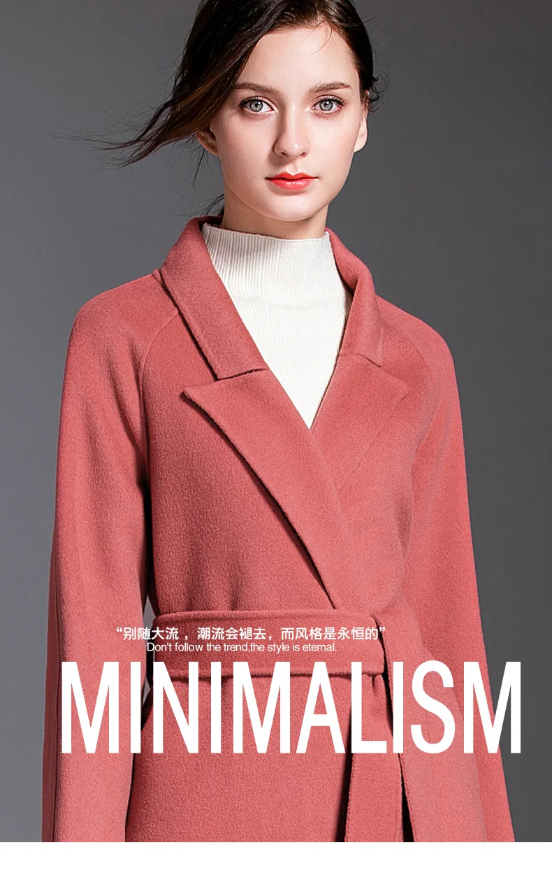 Coat Women Winter New high-end Women's Korean Coat Self-cultivation Double-faced Cashmere Coat Long Coat Female Women Coats