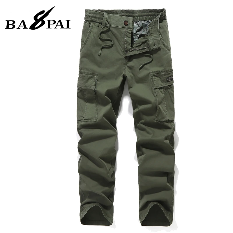 

BAPAI New Men's Street Hip-hop Style Trousers Fashionable Thick Overalls Outdoor Leisure Slim Pants